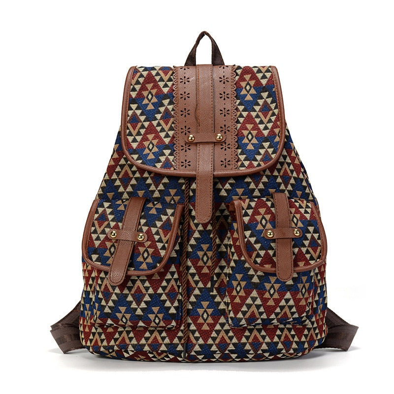 Boho Leather Backpack The Store Bags Color 04