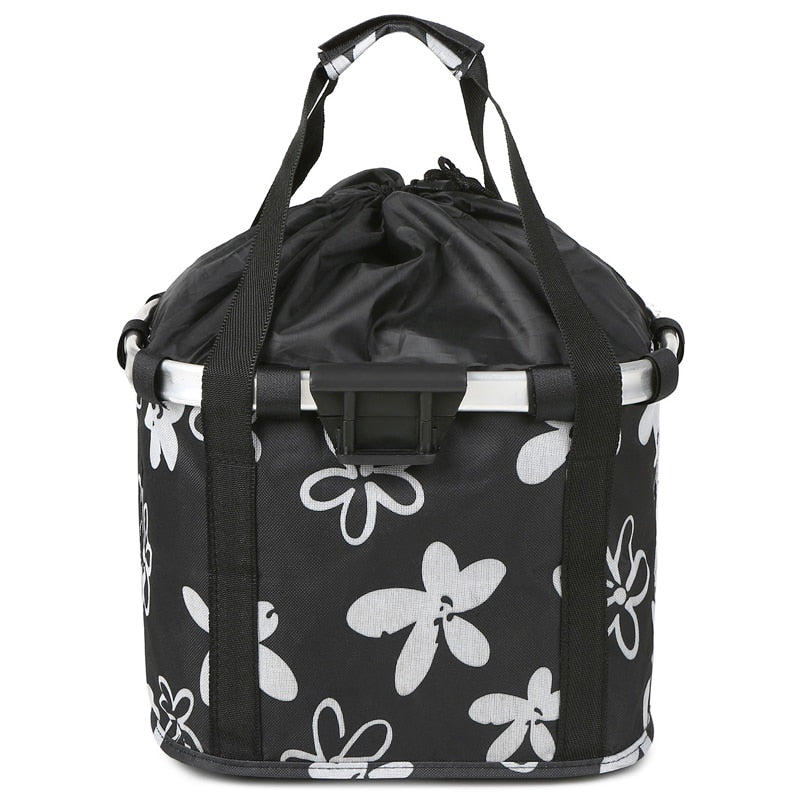 Front Bike Basket Pet Carrier The Store Bags black flower 