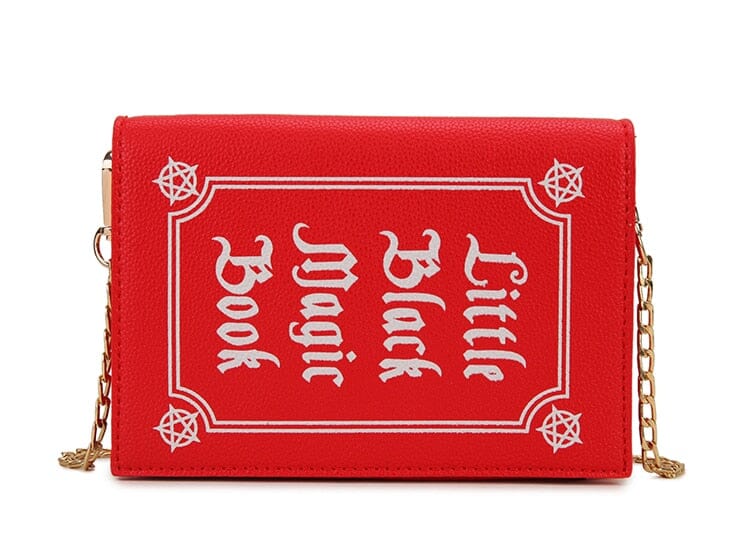 Little Black Magic Book Purse The Store Bags Red L20xW4.5xH15 cm