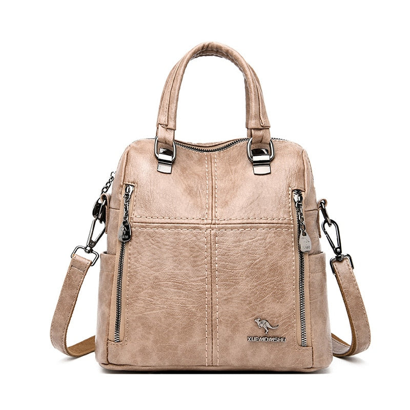 Leather Convertible Handbag The Store Bags Khaki