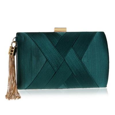 Emerald Green Satin Clutch ERIN The Store Bags Green