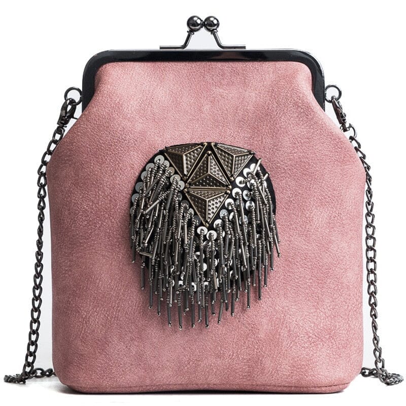 Leather Crossbody Clasp Purse The Store Bags Pink