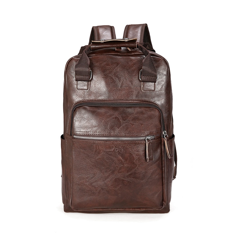Faux Leather Backpack Men's ERIN The Store Bags Dark Brown