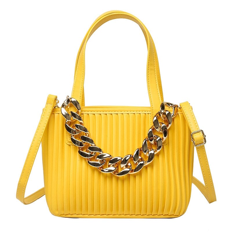 Bucket Bag With Gold Chain The Store Bags Yellow
