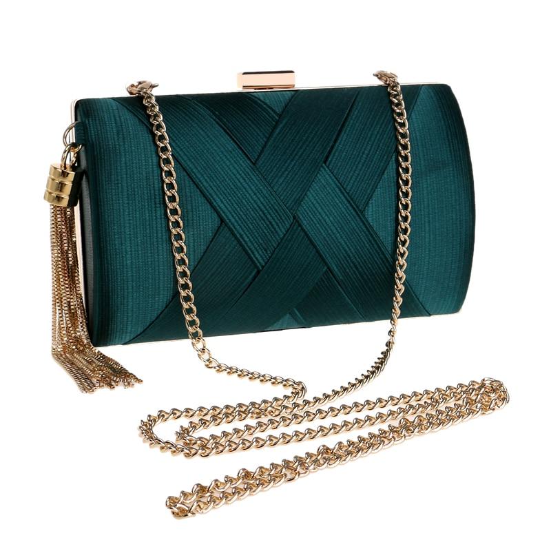 Emerald Green Satin Clutch ERIN The Store Bags