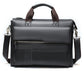 Professional Leather 2 Pocket Laptop Briefcase The Store Bags Black 