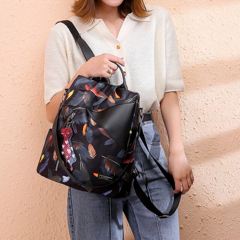 Poaba Backpack Colored Feathers The Store Bags