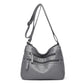 Women's Faux Leather Tote Bag With Zippered Pockets The Store Bags Gray 