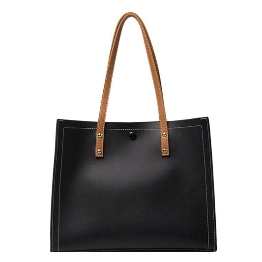 Black Leather Tote Bag For Work The Store Bags Black 