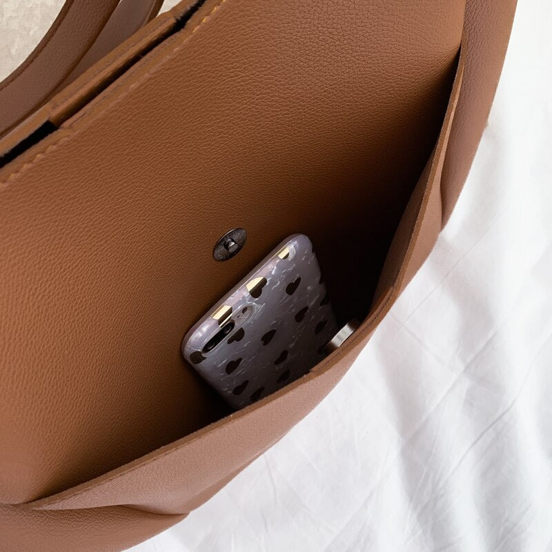 Black Leather Women's Work Tote The Store Bags