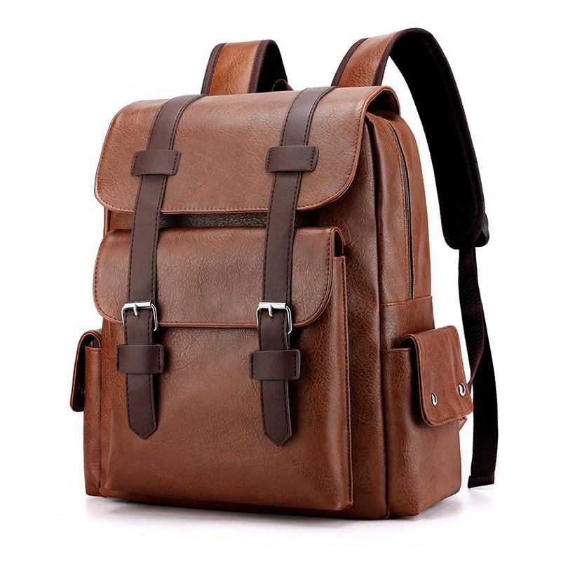 Faux Leather Computer Backpack The Store Bags Brown 
