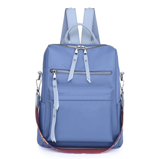 Light Blue Leather Backpack The Store Bags Blue 