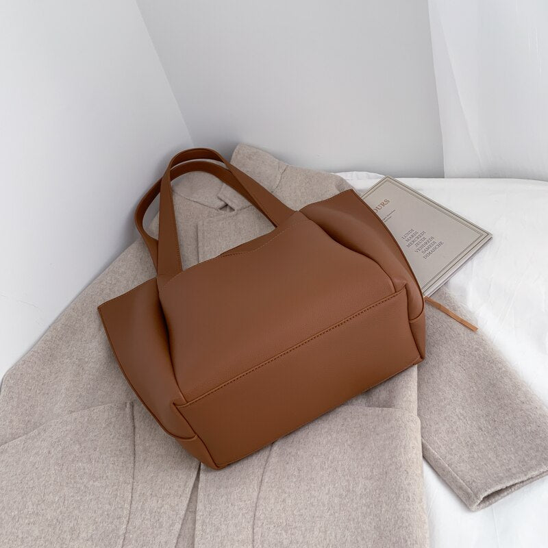 Black Leather Women's Work Tote The Store Bags