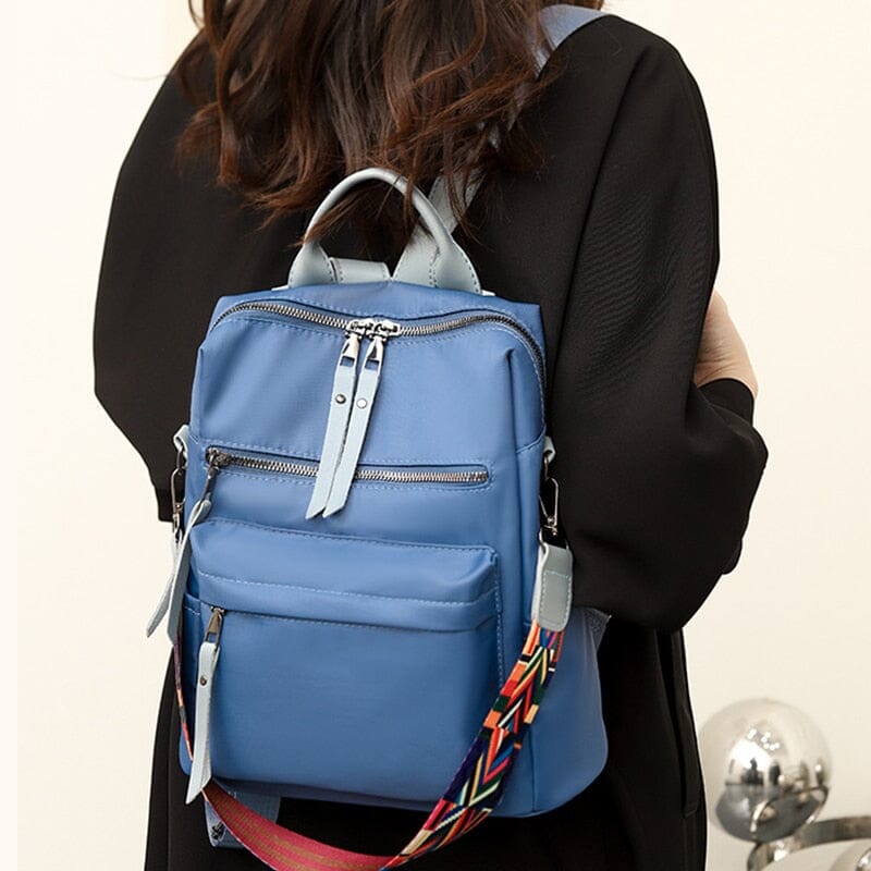 Light Blue Leather Backpack The Store Bags 