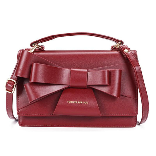 Red Purse With Bow ERIN The Store Bags Wine Red 