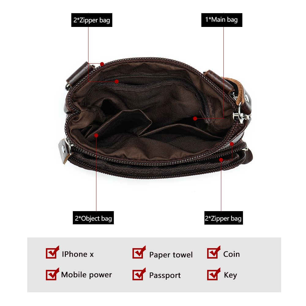 Men's Small Leather Crossbody Bag ERIN The Store Bags