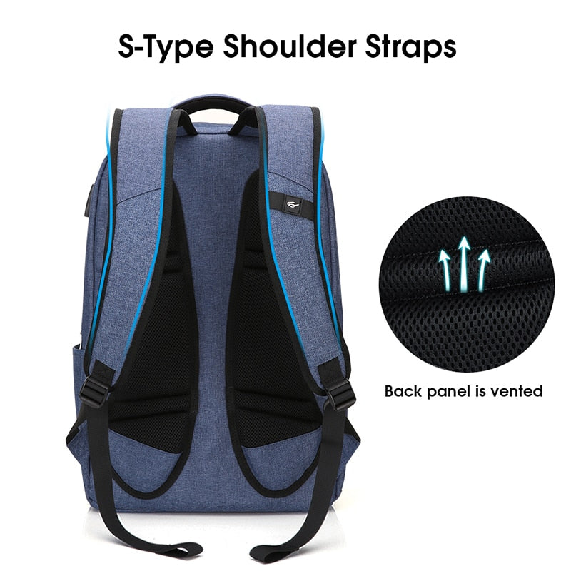 16 Inch External USB Charging Backpack The Store Bags