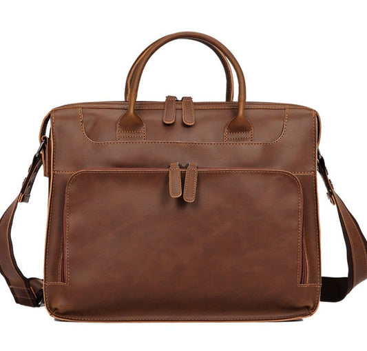 Faux Leather Crossbody Messenger Bag ERIN The Store Bags Coffee