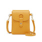 Pebble Leather Phone Crossbody Wallet ERIN The Store Bags Yellow 