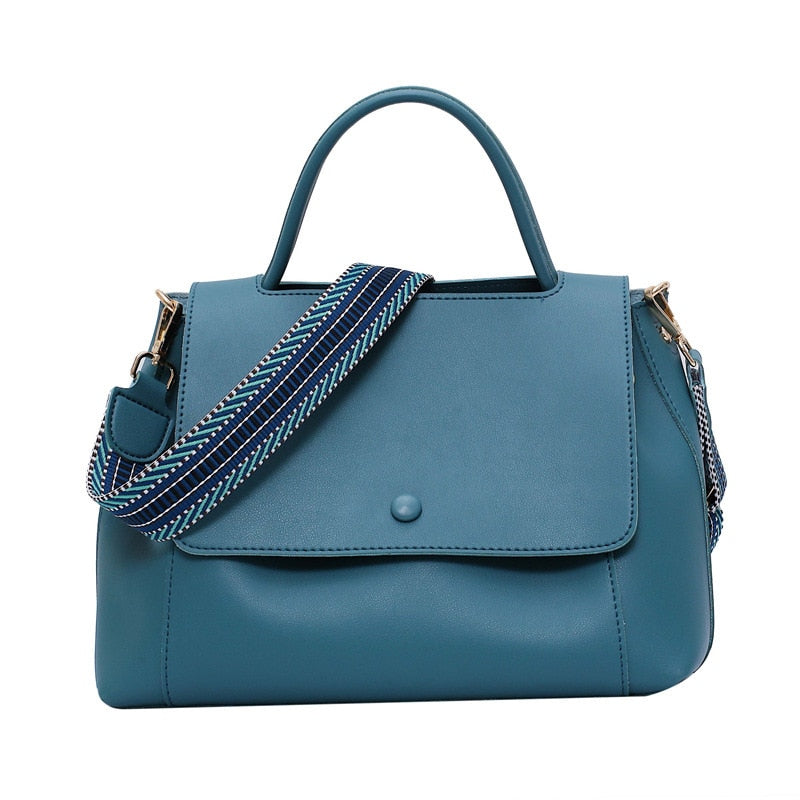 Casual PU Leather Handbag The Store Bags Blue