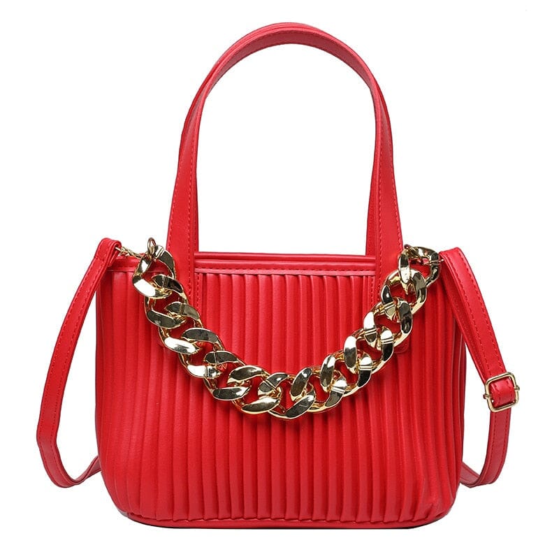 Bucket Bag With Gold Chain The Store Bags Red