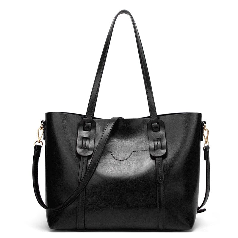 Structured Tote Bag With Zipper The Store Bags Black