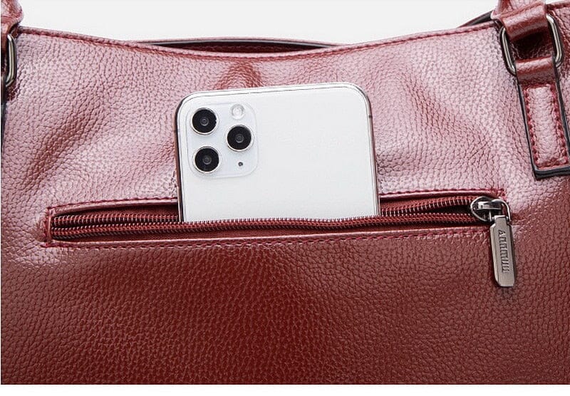 Red Leather Shoulder Bag The Store Bags