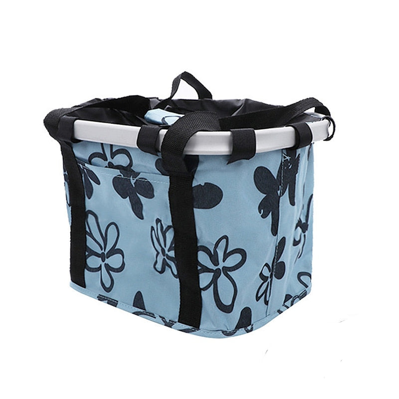 Front Bike Basket Pet Carrier The Store Bags blue flower 