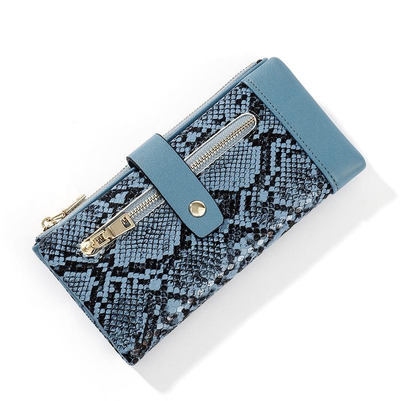 Snakeskin Bifold Wallet ERIN The Store Bags Blue 