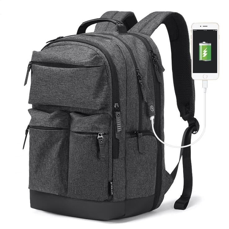 Front Loading Travel Backpack ERIN The Store Bags Black 