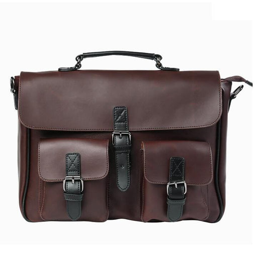 Front Pocket Leather Briefcase The Store Bags Coffee