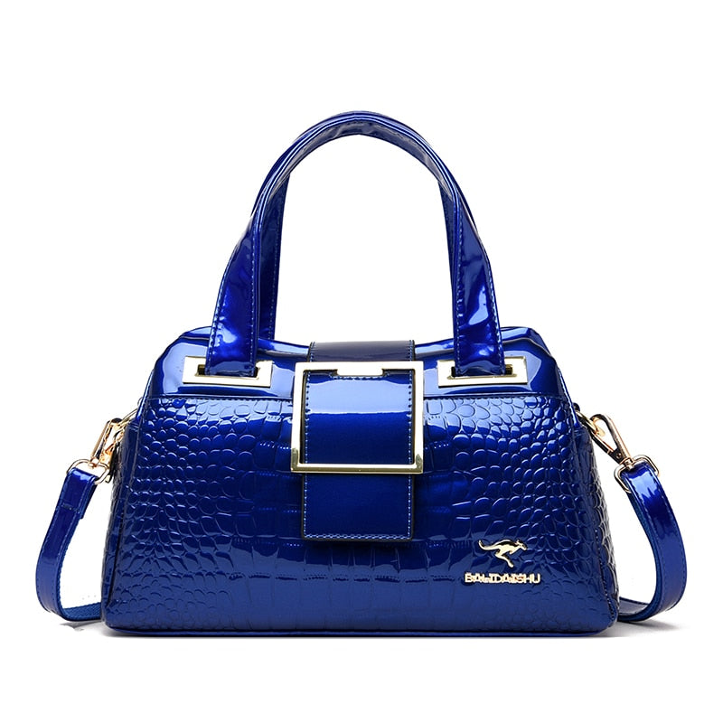 Leather Buckle Bag The Store Bags Blue