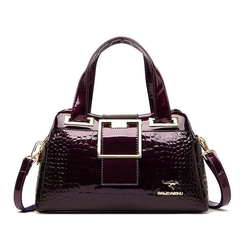 Leather Buckle Bag The Store Bags Purple Red 