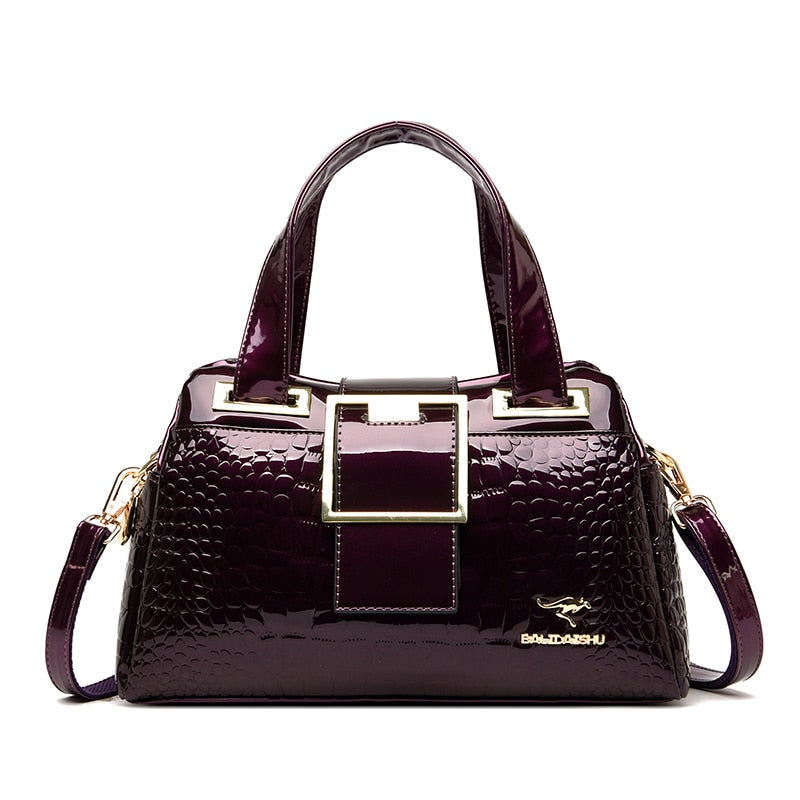 Leather Buckle Bag The Store Bags Purple Red