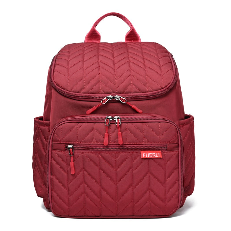 Quilted Backpack Diaper Bag The Store Bags Red 