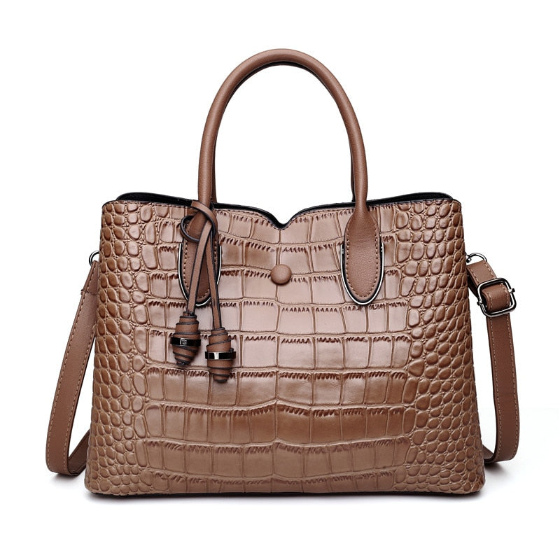 Croc Effect Leather Bucket Bag The Store Bags khaki