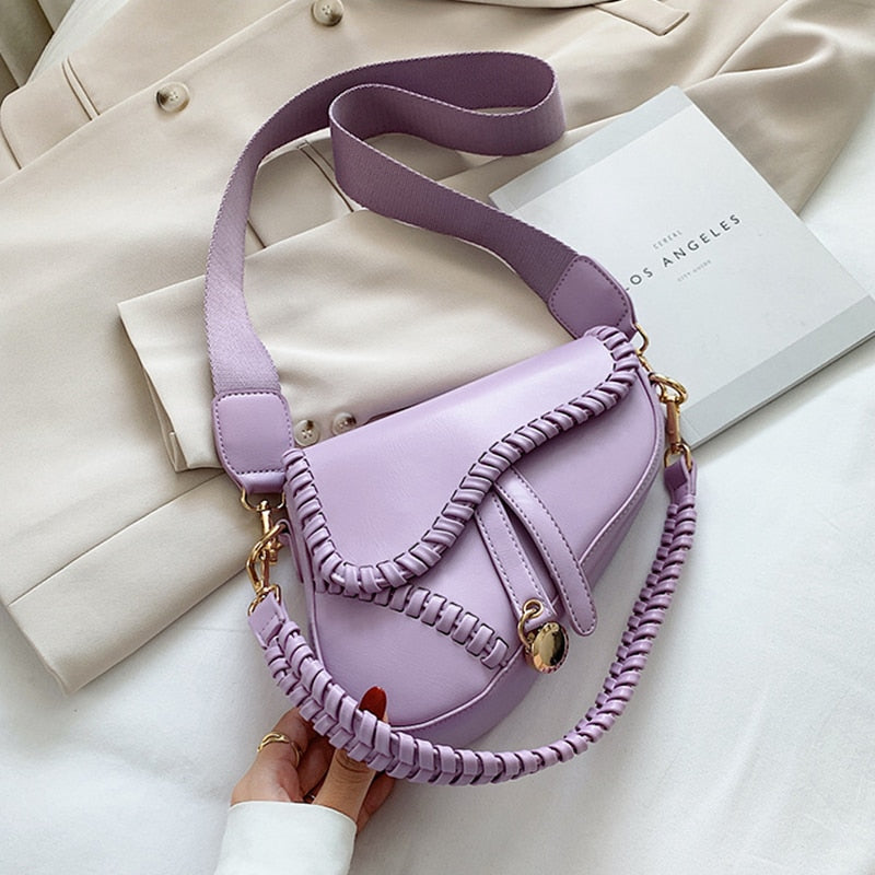 Leather Saddle Shaped Purse The Store Bags Lavender 