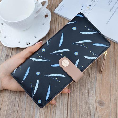 Women's Large PU Leather  Organizer Wallet The Store Bags Black 