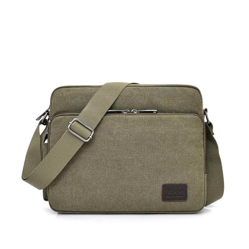 Small Canvas Messenger Bag ERIN The Store Bags Army Green