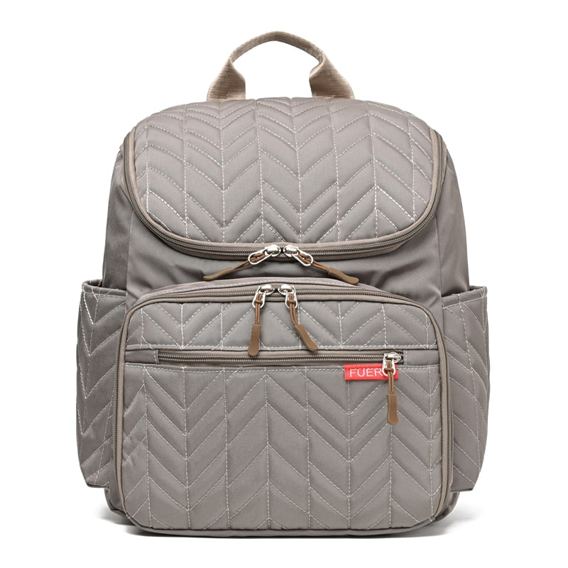 Quilted Backpack Diaper Bag The Store Bags Grey 