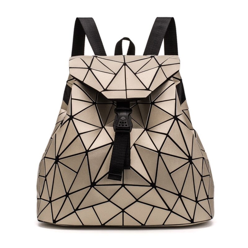 Geometric Design Backpack The Store Bags Light Gold 