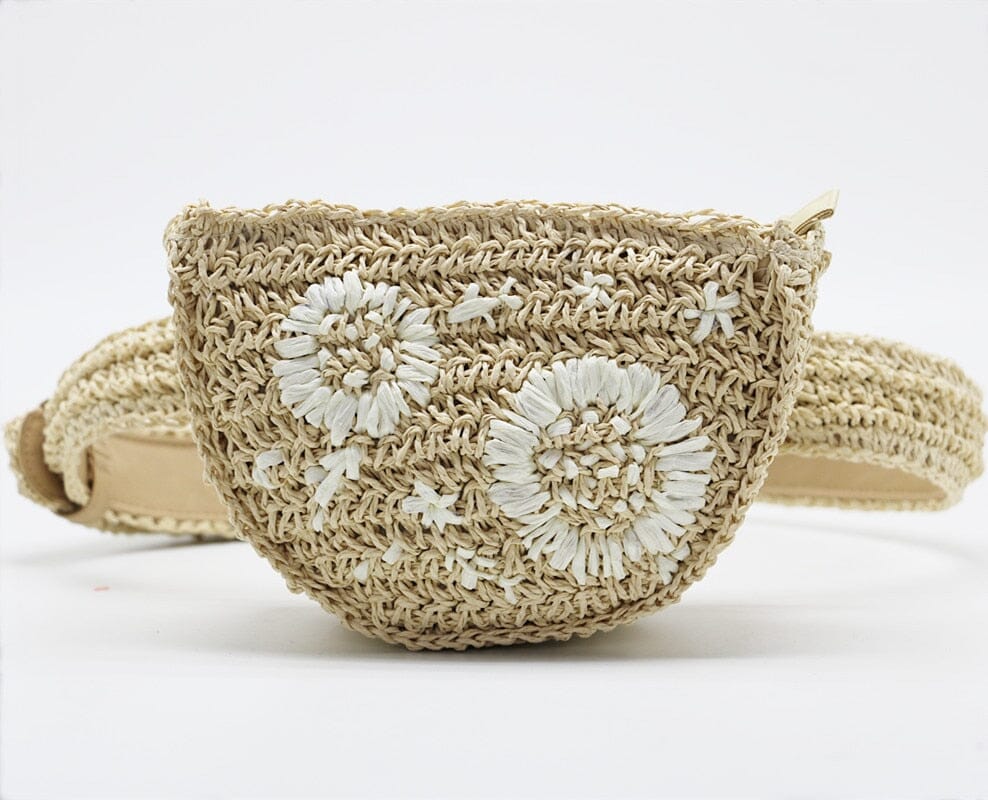 Straw Belt Bag The Store Bags Beige