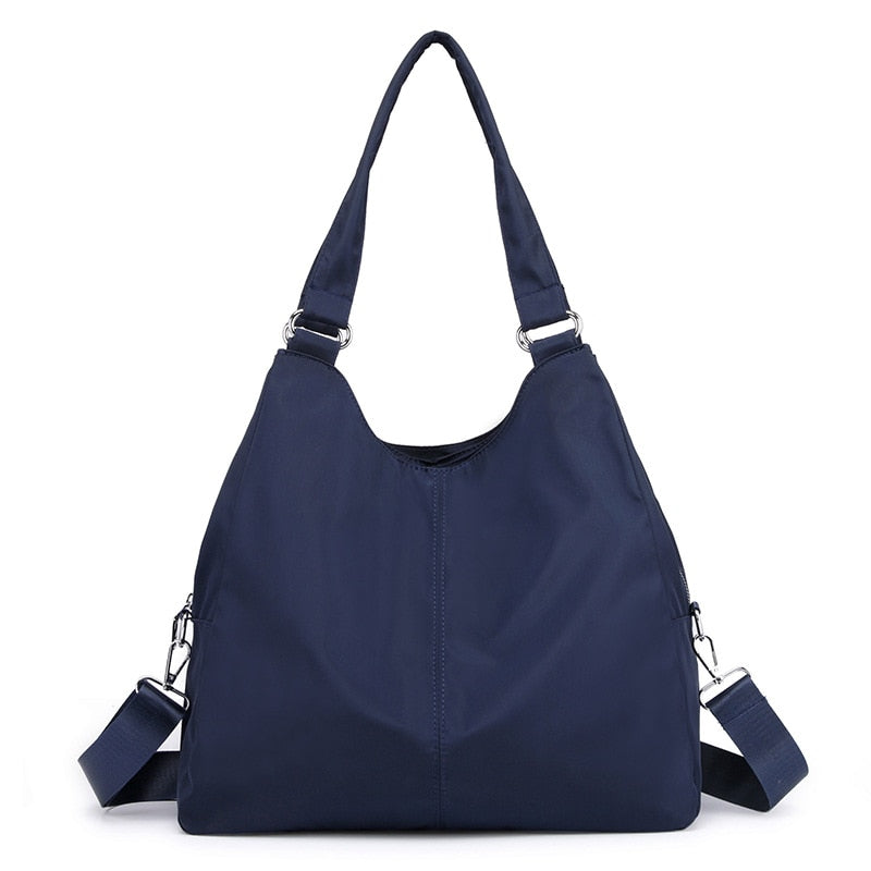 Small Nylon Tote Bag With Zipper The Store Bags Navy Blue 