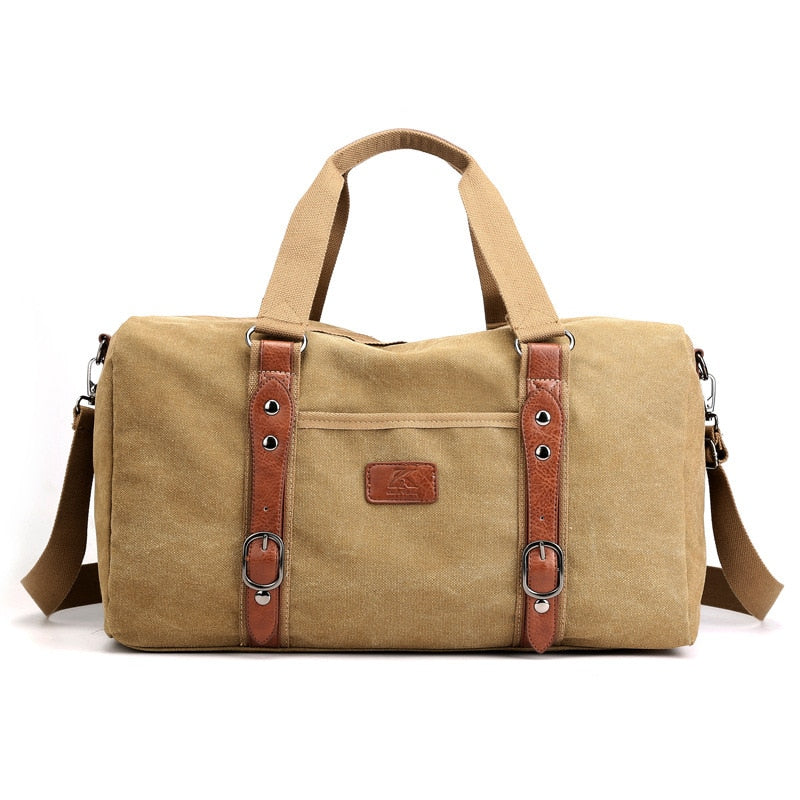 Canvas Gym Duffle Bag ANMA The Store Bags Khaki 