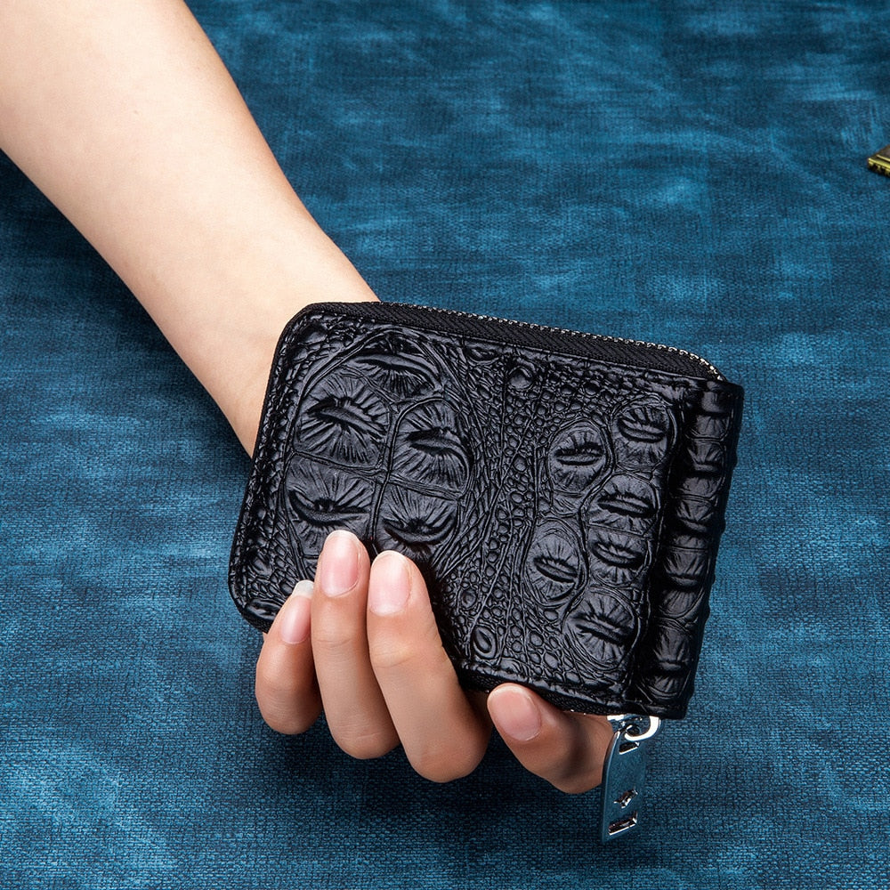 Leather Croc Embossed Wallet The Store Bags