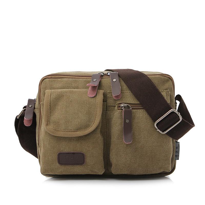 Zipper Messenger Bag ERIN The Store Bags Khaki