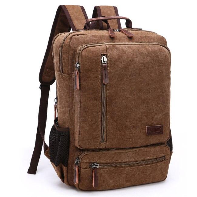Men's Canvas 14 inch Laptop Backpack The Store Bags Coffee