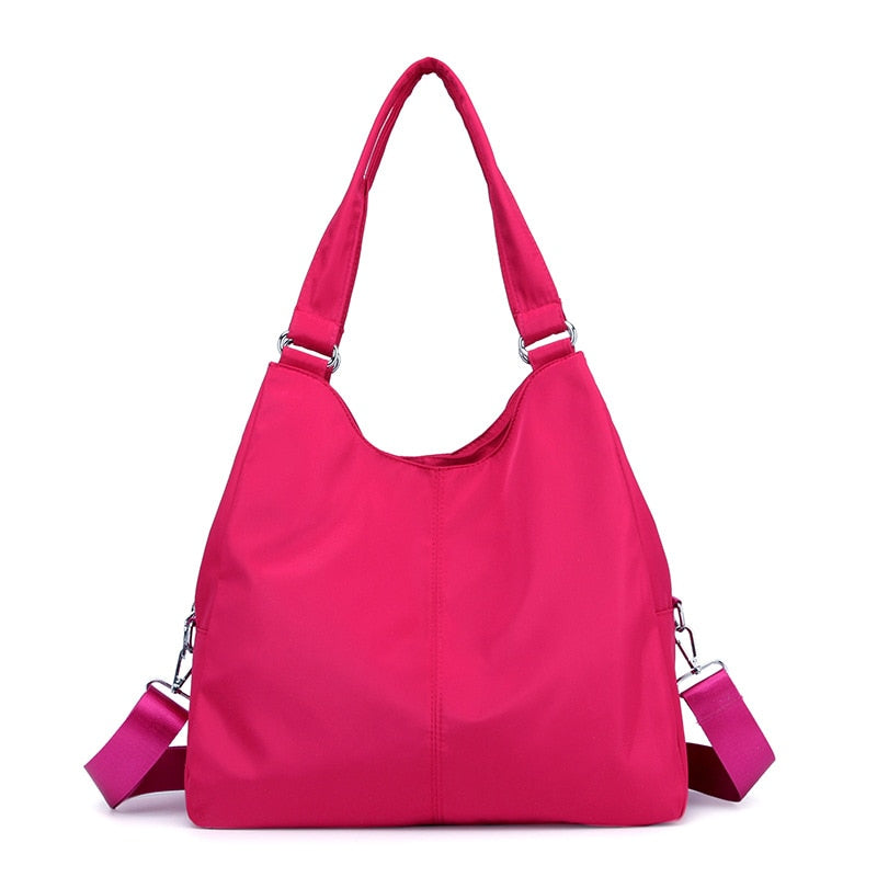 Small Nylon Tote Bag With Zipper The Store Bags Hot Pink