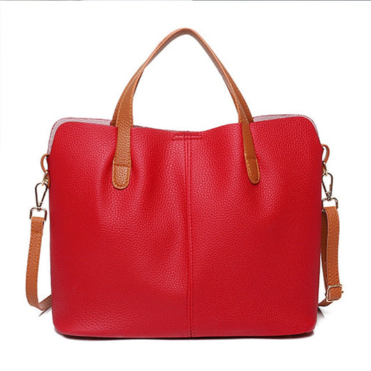 Zip Top Leather Tote Bag The Store Bags Red