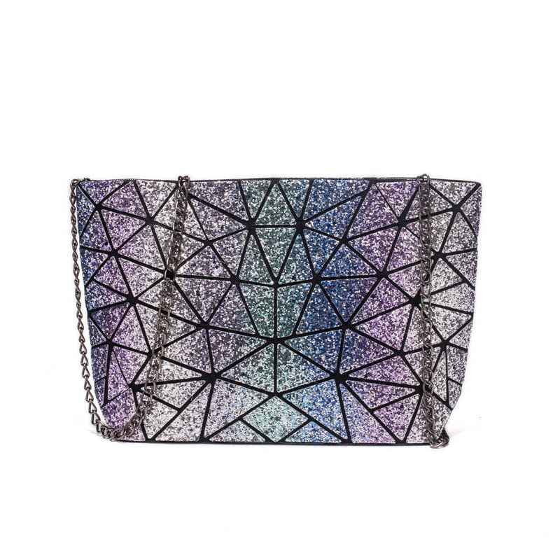 Holographic Leather Shoulder Bag The Store Bags Clear Sparkle 